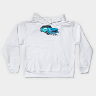 1955 Chevrolet Bel Air Hardtop Coupe Kids Hoodie